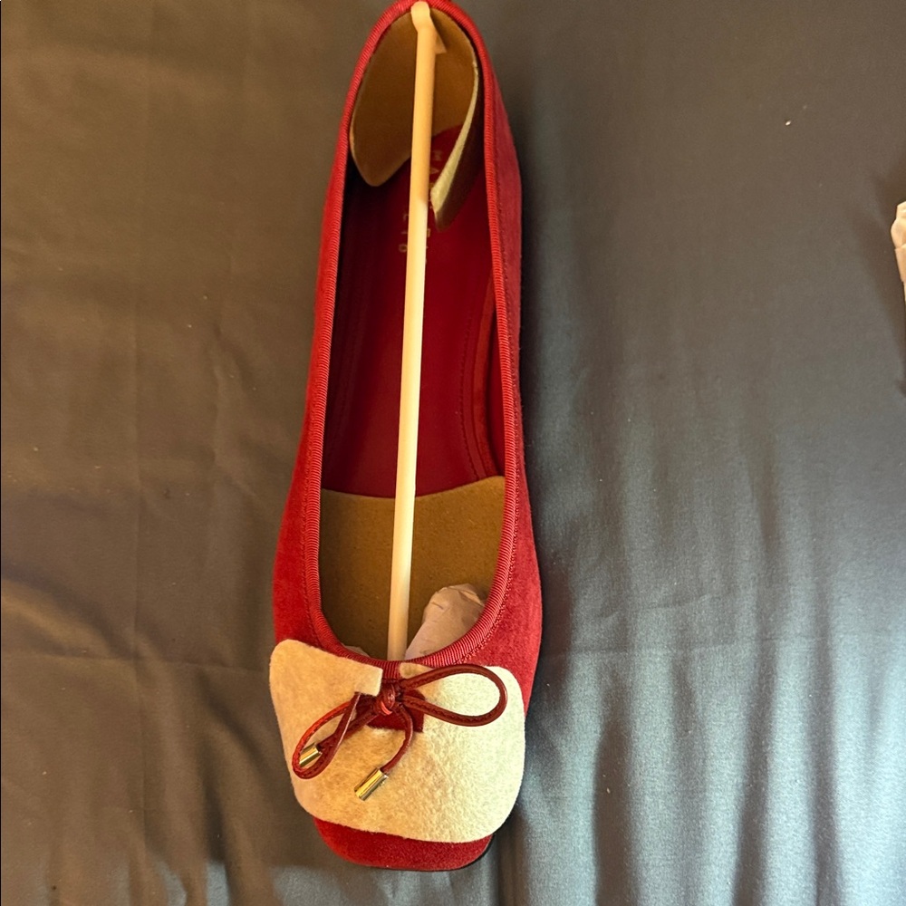 Repetto Red and Cream Flats size 10 Mark Fisher.
